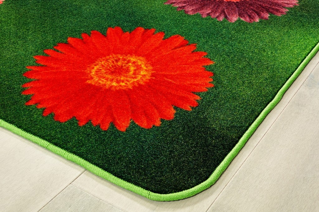 Flower Burst Classroom Rug (6' x 9' Rectangle)