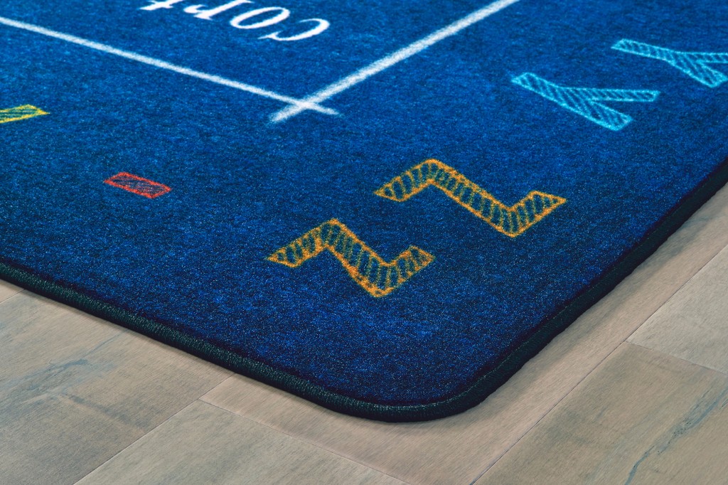 Carpeted Competition Practice Mat, 5'x10'x1-3/8 - Royal Blue